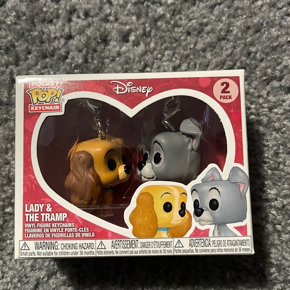 Disney Funko Pocket Pop keychains Lady and the Tramp 2pk MIB valentines